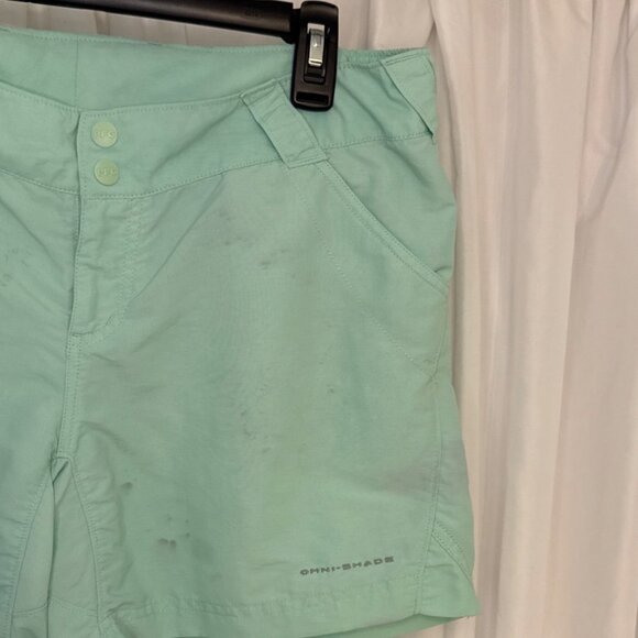 Columbia Womens Omni-Shade UPF 30 Light Blue Casual Shorts Size Large - Picture 2 of 5
